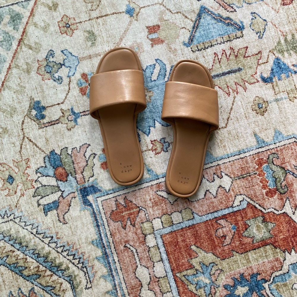 A New Day Tan Sandals Minimalist Design
